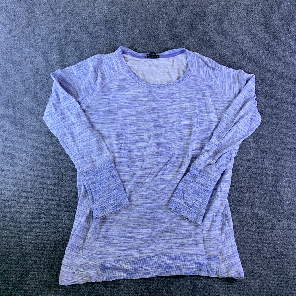 Champion Elite Top Womens Medium Purple Space Dye Rayon Stretch Raglan Sleeve